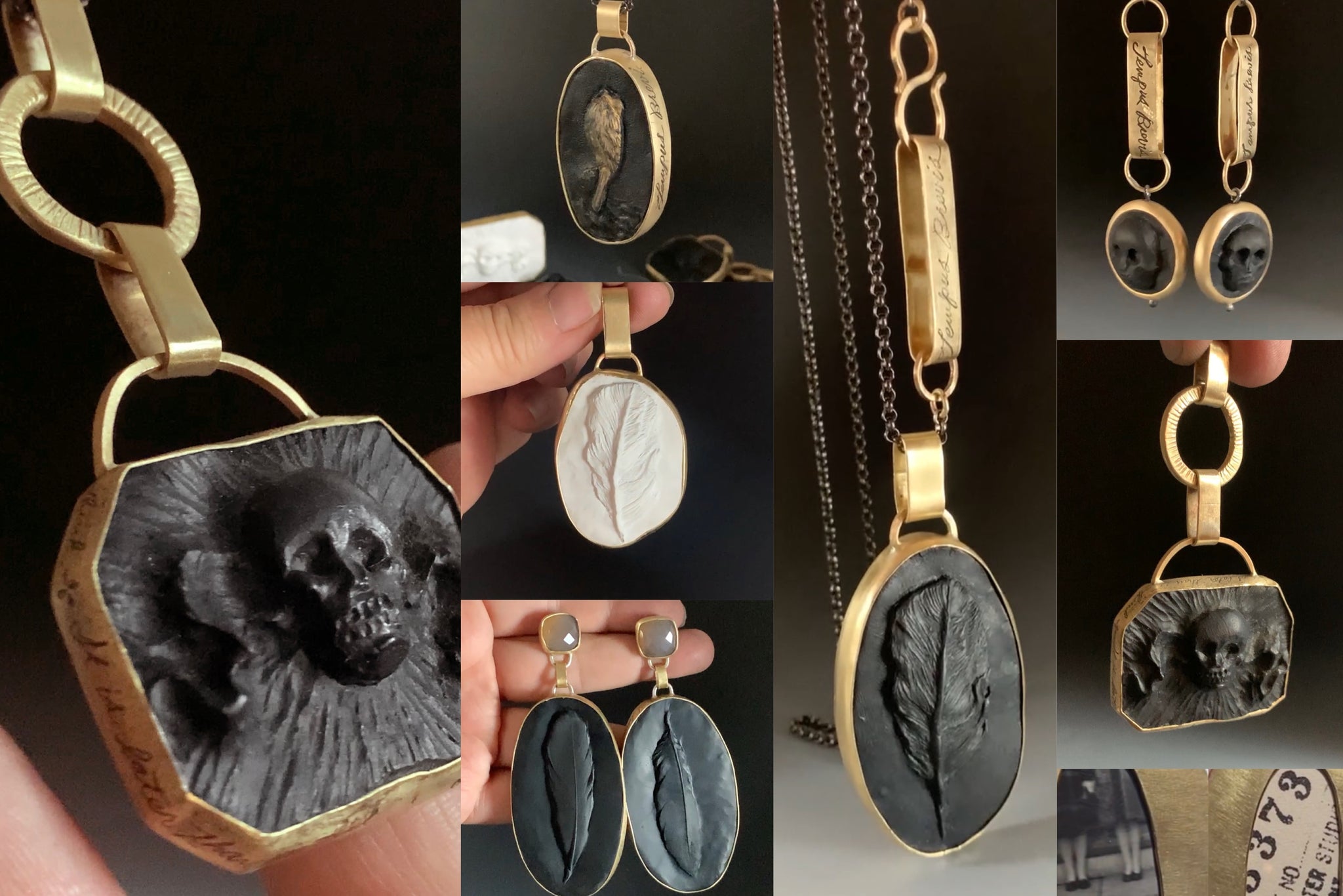 In the Studio: Polymer Clay, Chalcedony, and Brass