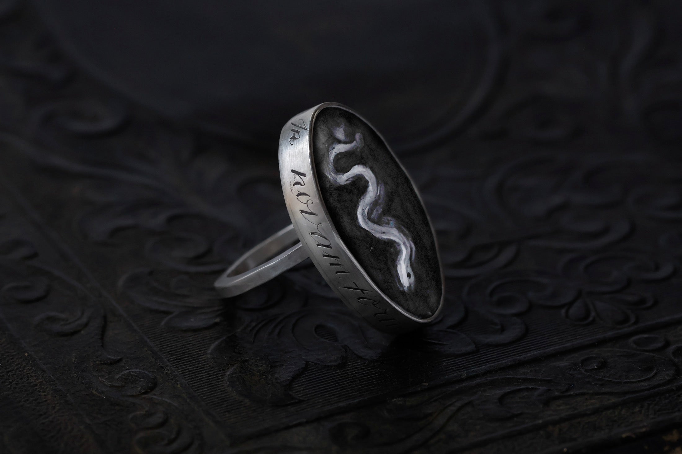 No. 19 ~ Minimal Enamel Snake Ring {preview}