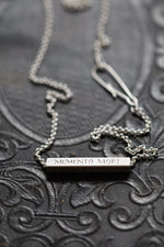 Load image into Gallery viewer, No. 2 ~ Memento Mori Bar Necklace ~ 20 in. Chain
