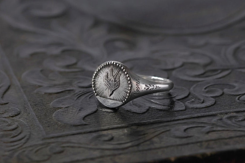 No. 01 ~ Alchemy Engraved Signet Ring