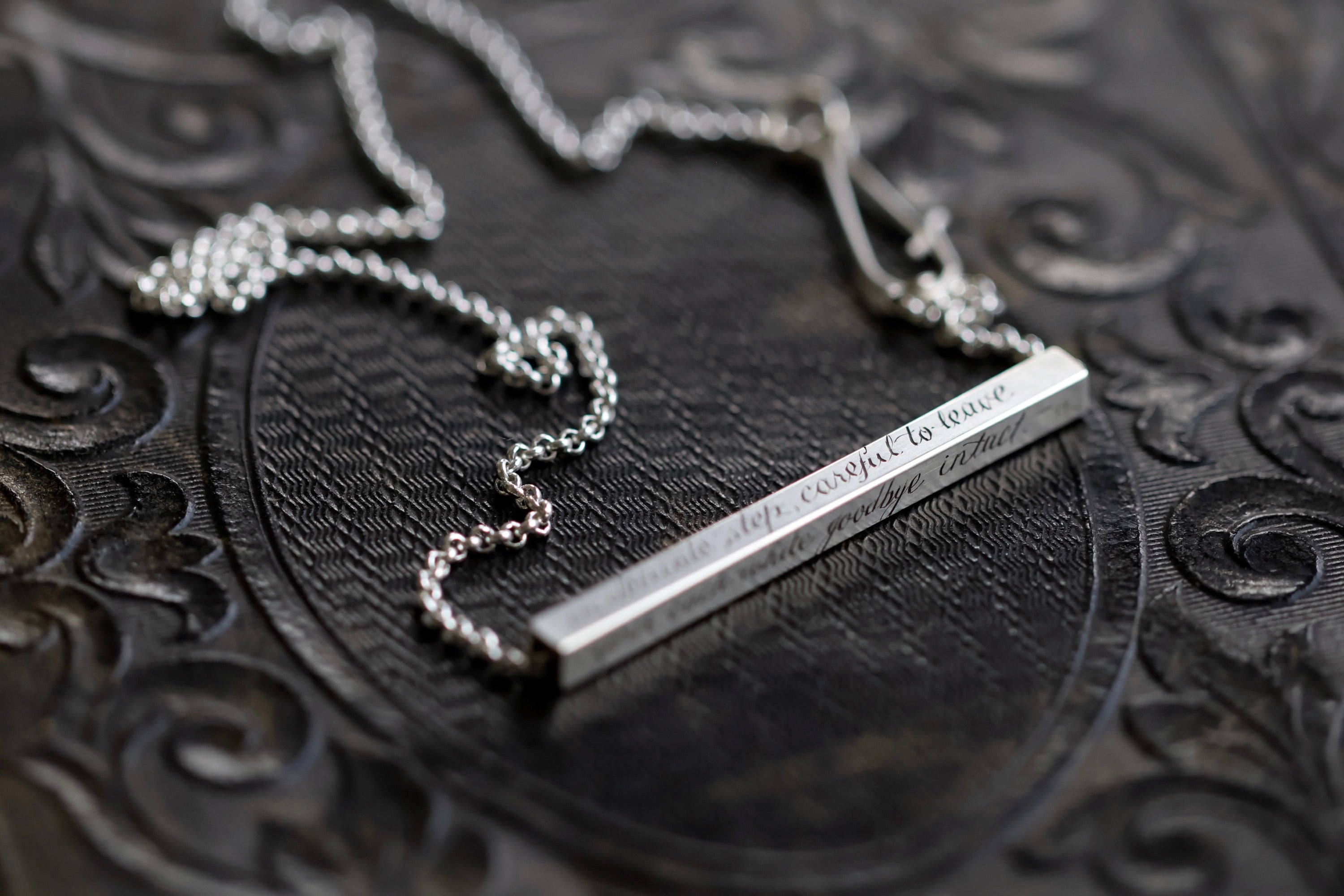 No. 30 ~ Quatrain Engraved Necklace