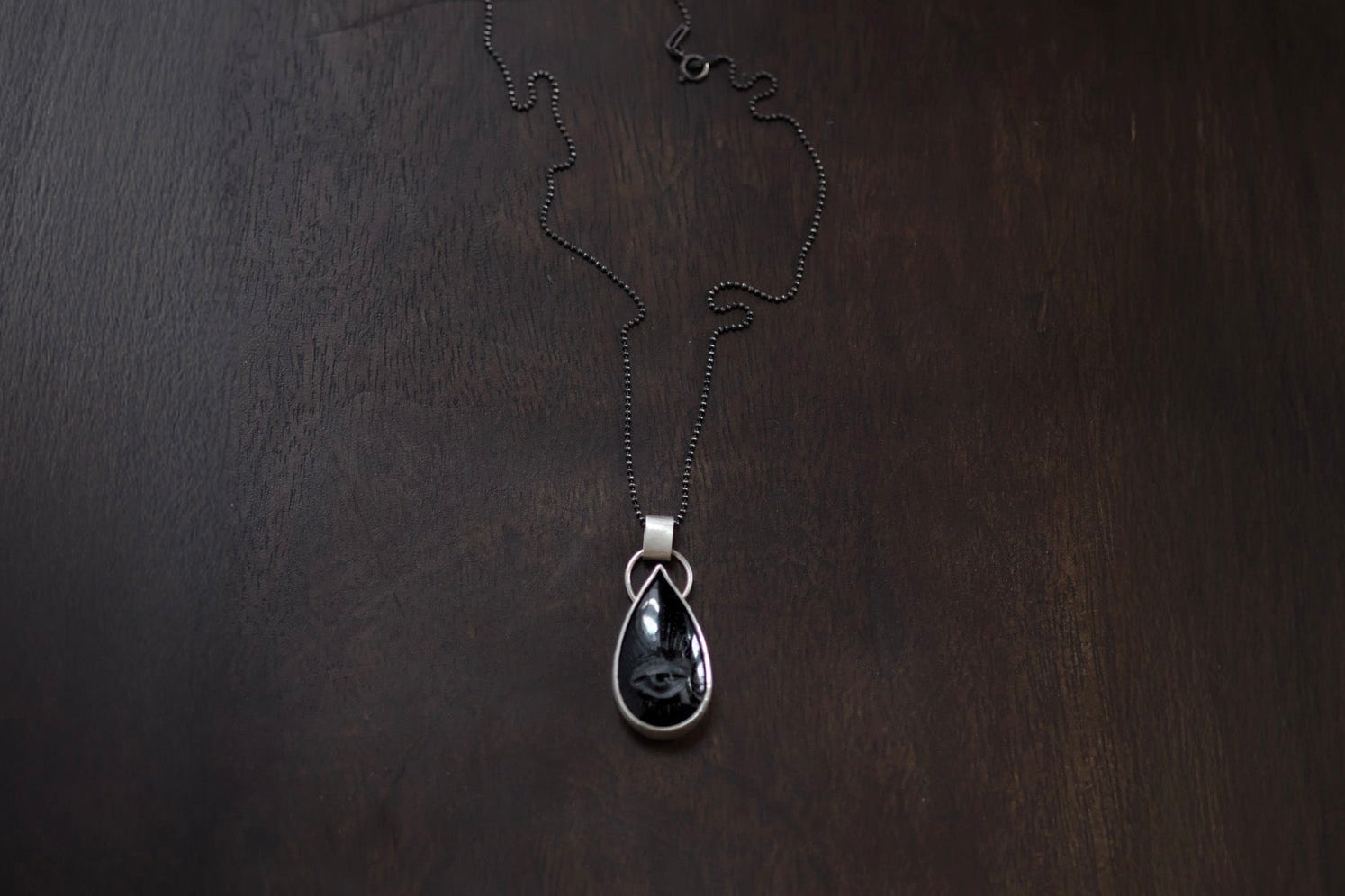 No. 10 ~ Jet Eye of Providence Necklace {preview}