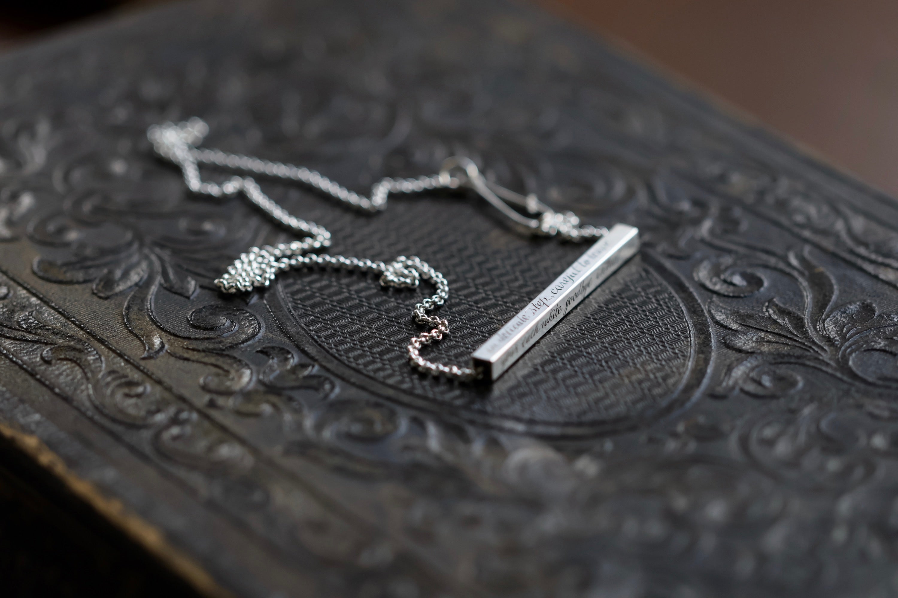 No. 30 ~ Quatrain Engraved Necklace