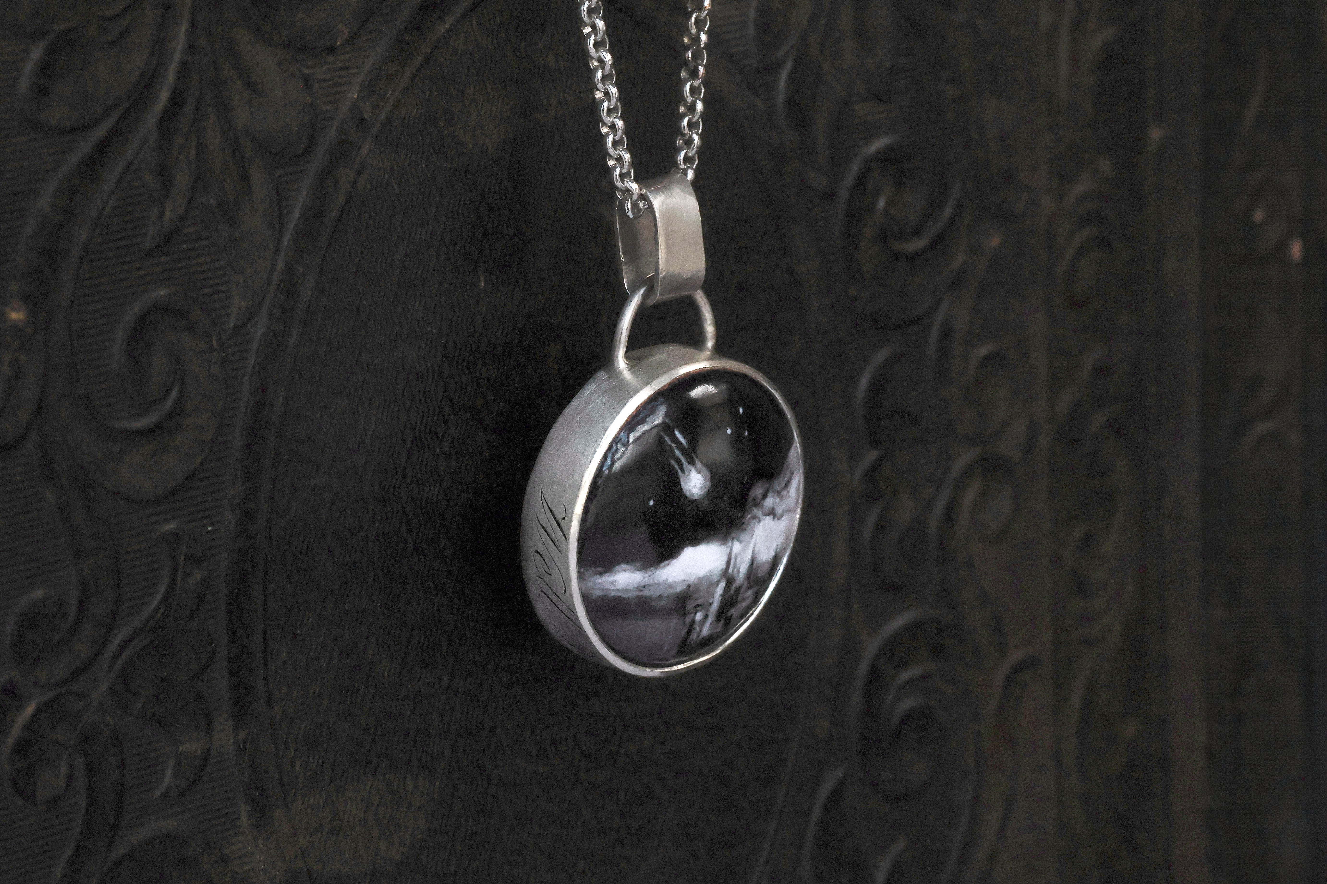 No. 20 ~ Well Shit – Small Enameled Asteroid Necklace