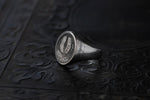 Load image into Gallery viewer, No. 16 ~ Large Oval Phoenix Signet Ring {preview}
