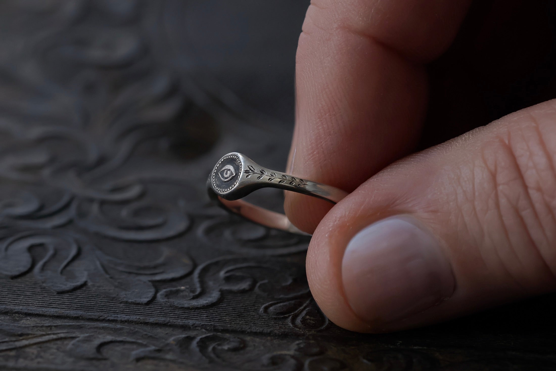 No. 25 ~ Tiny Eye Signet Ring {preview}