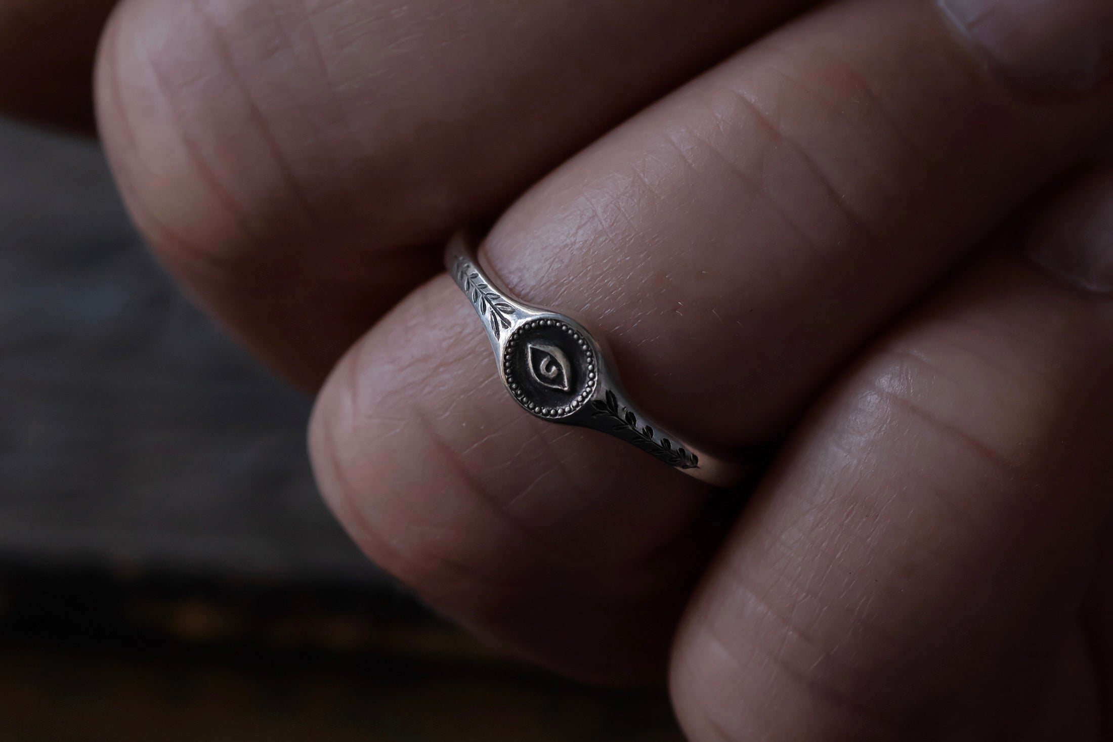 No. 25 ~ Tiny Eye Signet Ring {preview}