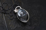 Load image into Gallery viewer, No. 11 ~ Minimal Jet Skull Necklace {preview}
