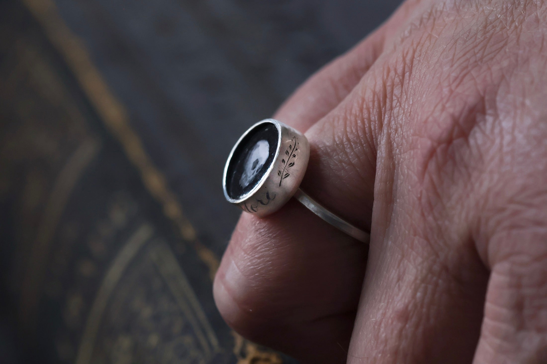 No. 7 ~ Enameled Skull Ring {preview}