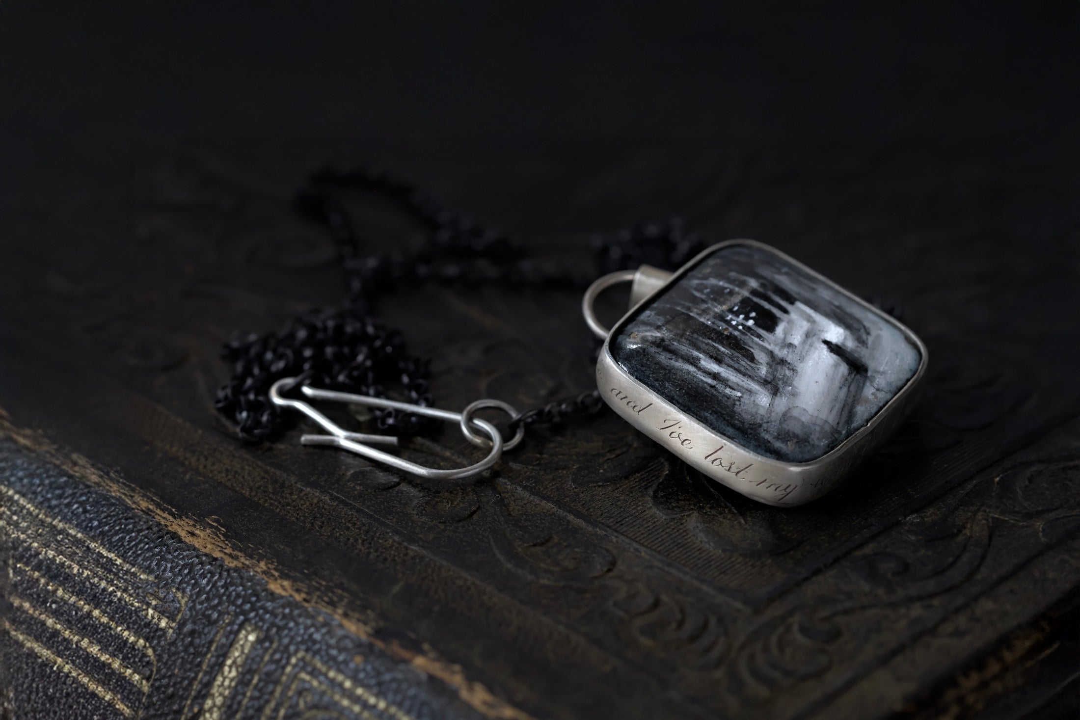 No. 23 ~ Square Footprints Necklace {preview}