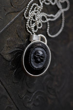 Load image into Gallery viewer, No. 9 ~ Jet Beaded Skull Necklace {preview}
