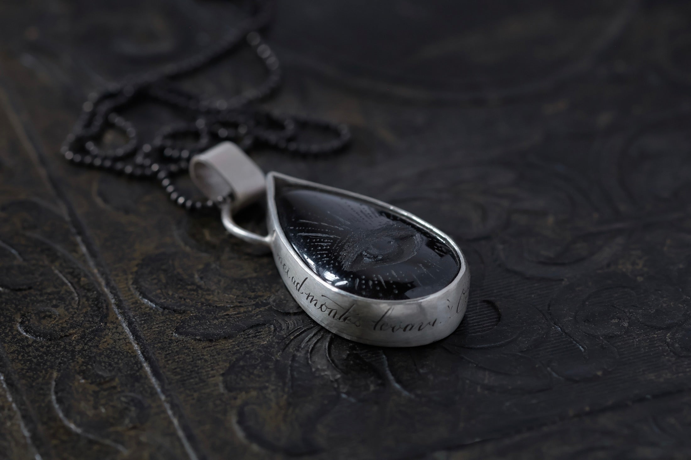 No. 10 ~ Jet Eye of Providence Necklace {preview}