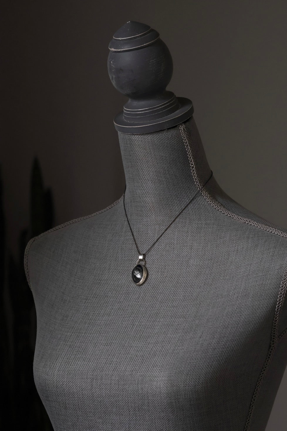 No. 11 ~ Minimal Jet Skull Necklace {preview}