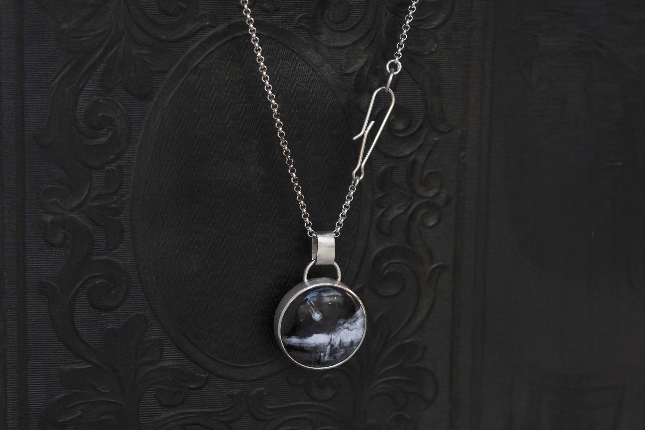 No. 20 ~ Well Shit – Small Enameled Asteroid Necklace